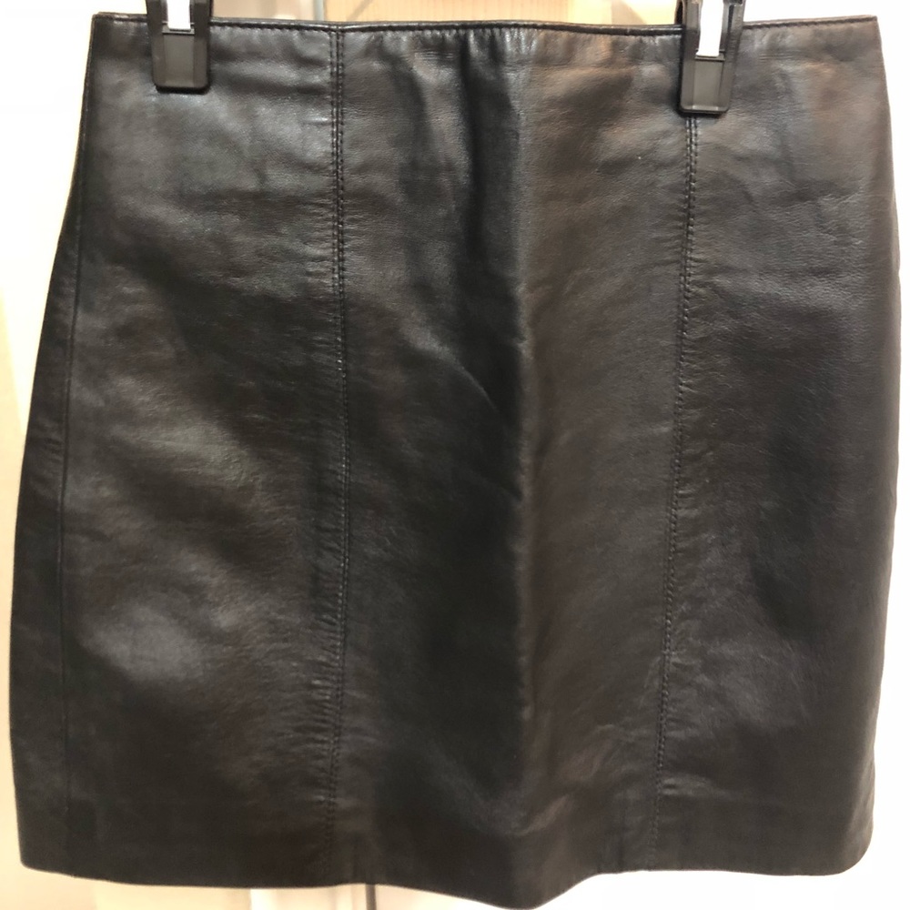 Genuine Black Leather skirt